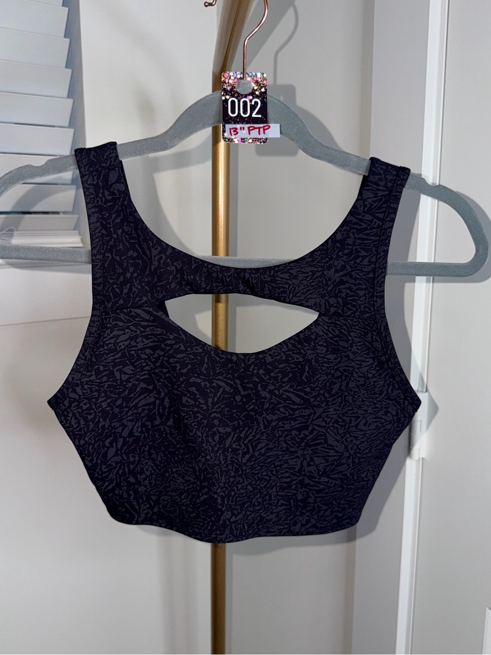 2. Lululemon Everlux Cut-Out Train Bra *Medium Support, B/C Cups in Crunch Black